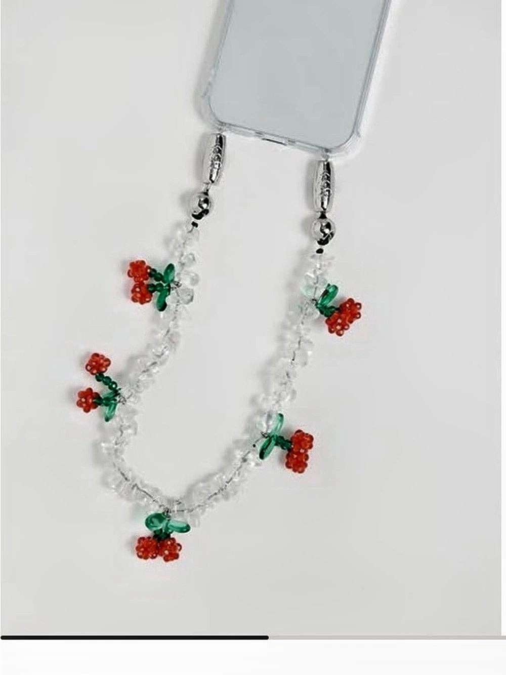 Ossa wristlet with red cherries